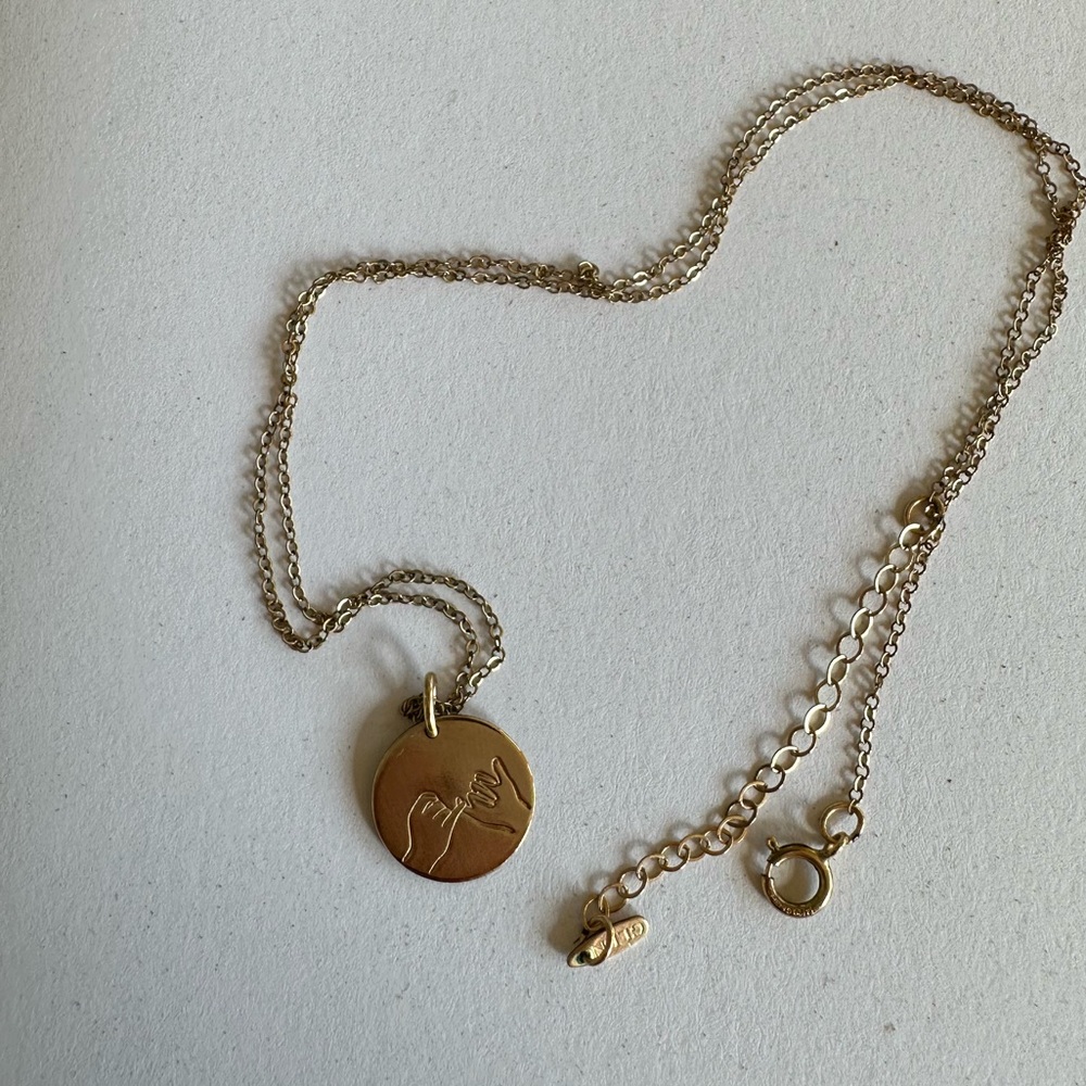 Pinky Promise Gold Pendant Necklace